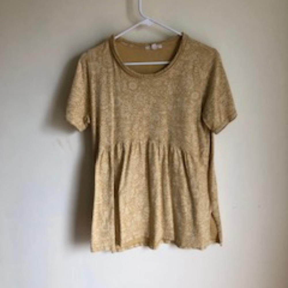 Roolee Mustard Babydoll Top